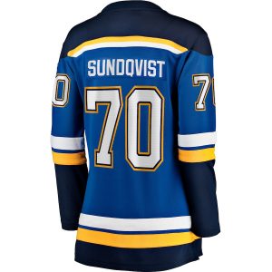 Women’s St. Louis Blues Oskar Sundqvist Fanatics Branded Blue Home Breakaway Player Jersey