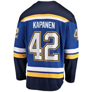 Men’s St. Louis Blues Kasperi Kapanen Fanatics Branded Blue Home Breakaway Jersey