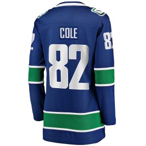 Women’s Vancouver Canucks Ian Cole Fanatics Branded Blue Home Breakaway Player Jersey