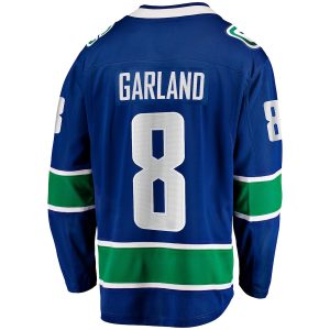 Men’s Vancouver Canucks Conor Garland Fanatics Branded Blue Home Breakaway Jersey