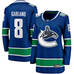 Women’s Vancouver Canucks Conor Garland Fanatics Branded Blue Home Breakaway Player Jersey