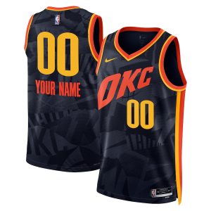 Unisex Oklahoma City Thunder Nike Navy 2023/24 Custom Swingman Jersey – City Edition