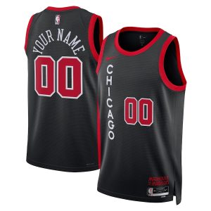 Unisex Chicago Bulls Nike Black 2023/24 Custom Swingman Jersey – City Edition