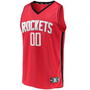 Men’s Houston Rockets Fanatics Branded Red Fast Break Custom Replica Jersey – Icon Edition