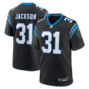 Men’s Carolina Panthers Lamar Jackson Nike Black Game Jersey