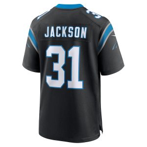 Men’s Carolina Panthers Lamar Jackson Nike Black Game Jersey