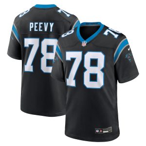 Men’s Carolina Panthers Jayden Peevy Nike Black Game Jersey