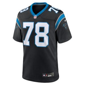 Men’s Carolina Panthers Jayden Peevy Nike Black Game Jersey