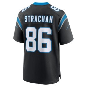 Men’s Carolina Panthers Mike Strachan Nike Black Game Jersey