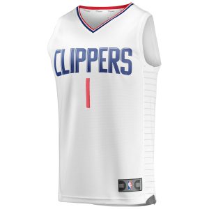 Men’s LA Clippers James Harden Fanatics Branded White Fast Break Player Jersey – Association Edition