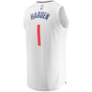 Men’s LA Clippers James Harden Fanatics Branded White Fast Break Player Jersey – Association Edition