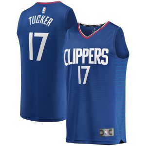 Men’s LA Clippers PJ Tucker Fanatics Branded Royal Fast Break Player Jersey – Icon Edition