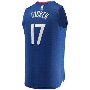 Men’s LA Clippers PJ Tucker Fanatics Branded Royal Fast Break Player Jersey – Icon Edition