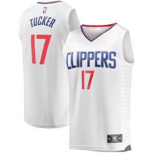 Men’s LA Clippers PJ Tucker Fanatics Branded White Fast Break Player Jersey – Association Edition