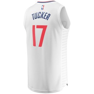 Men’s LA Clippers PJ Tucker Fanatics Branded White Fast Break Player Jersey – Association Edition