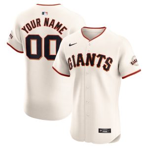 Men’s San Francisco Giants Nike Cream Home Elite Custom Jersey