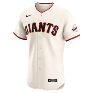 Men’s San Francisco Giants Nike Cream Home Elite Custom Jersey