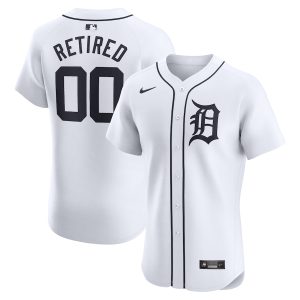 Men’s Detroit Tigers Nike White Home Elite Pick-A-Player Retired Roster Jersey