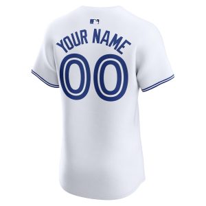 Men’s Toronto Blue Jays Nike White Home Elite Custom Jersey