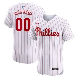 Men’s Philadelphia Phillies Nike White Home Elite Custom Jersey