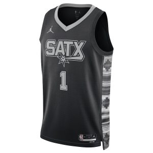 Unisex San Antonio Spurs Victor Wembanyama Jordan Brand Black Swingman Jersey – Statement Edition