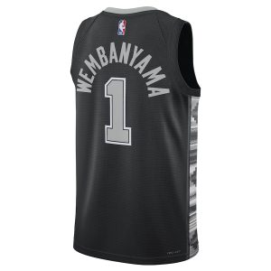 Unisex San Antonio Spurs Victor Wembanyama Jordan Brand Black Swingman Jersey – Statement Edition