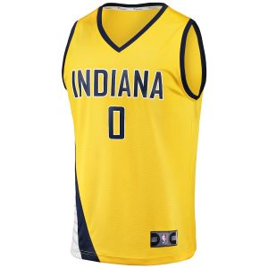 Men’s Indiana Pacers Tyrese Haliburton Fanatics Branded Gold Fast Break Replica Jersey – Statement Edition