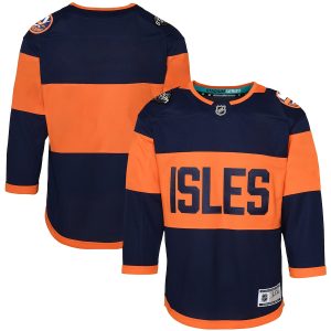 Youth New York Islanders Navy 2024 NHL Stadium Series Premier Jersey