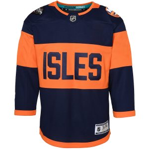 Youth New York Islanders Navy 2024 NHL Stadium Series Premier Jersey