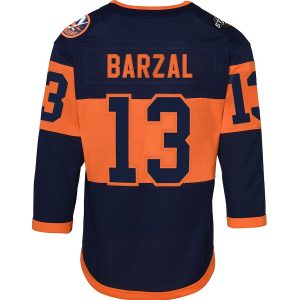 Youth New York Islanders Mathew Barzal Navy 2024 NHL Stadium Series Premier Player Jersey