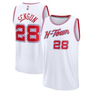 Men’s Houston Rockets Alperen Sengun Fanatics Branded White Fast Break Jersey – City Edition