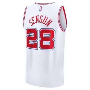 Men’s Houston Rockets Alperen Sengun Fanatics Branded White Fast Break Jersey – City Edition