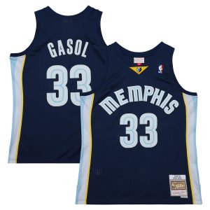 Men’s Memphis Grizzlies Marc Gasol Mitchell & Ness Navy 2008/09 Hardwood Classics Swingman Throwback Jersey