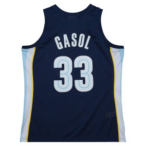 Men’s Memphis Grizzlies Marc Gasol Mitchell & Ness Navy 2008/09 Hardwood Classics Swingman Throwback Jersey