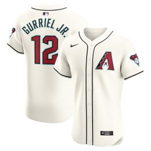 Men’s Arizona Diamondbacks Lourdes Gurriel Jr. Nike White Home Elite Player Jersey