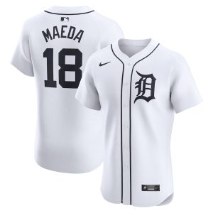 Men’s Detroit Tigers Kenta Maeda Nike White Home Elite Player Jersey