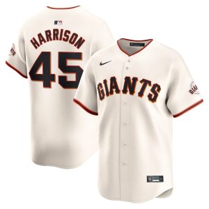 Men’s San Francisco Giants Kyle Harrison Nike Cream Home Limited Player Jersey