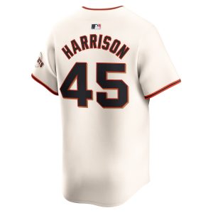 Men’s San Francisco Giants Kyle Harrison Nike Cream Home Limited Player Jersey