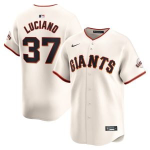 Men’s San Francisco Giants Marco Luciano Nike Cream Home Limited Player Jersey