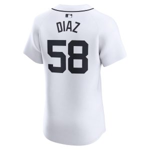 Men’s Detroit Tigers Miguel Diaz Nike White Home Elite Player Jersey