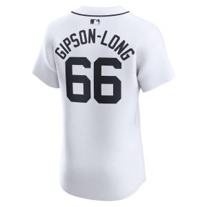 Men’s Detroit Tigers Sawyer Gipson-Long Nike White Home Elite Player Jersey