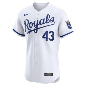 Men’s Kansas City Royals Carlos Hernández Nike White Home Elite Player Jersey