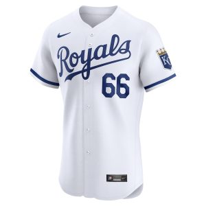 Men’s Kansas City Royals James Macarthur Nike White Home Elite Player Jersey