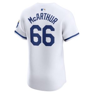 Men’s Kansas City Royals James Macarthur Nike White Home Elite Player Jersey