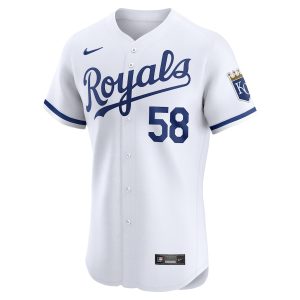 Men’s Kansas City Royals John McMillon Nike White Home Elite Player Jersey