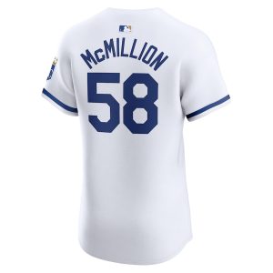 Men’s Kansas City Royals John McMillon Nike White Home Elite Player Jersey