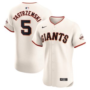 Men’s San Francisco Giants Mike Yastrzemski Nike Cream Home Elite Player Jersey