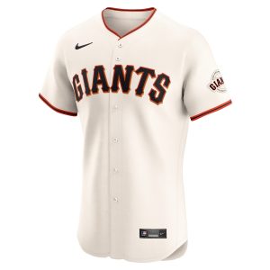 Men’s San Francisco Giants Mike Yastrzemski Nike Cream Home Elite Player Jersey