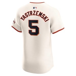 Men’s San Francisco Giants Mike Yastrzemski Nike Cream Home Elite Player Jersey