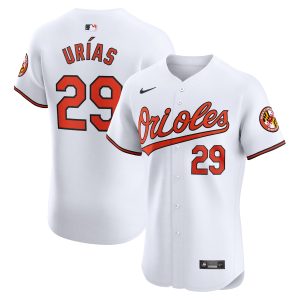 Men’s Baltimore Orioles Ramon Urias Nike White Home Elite Player Jersey